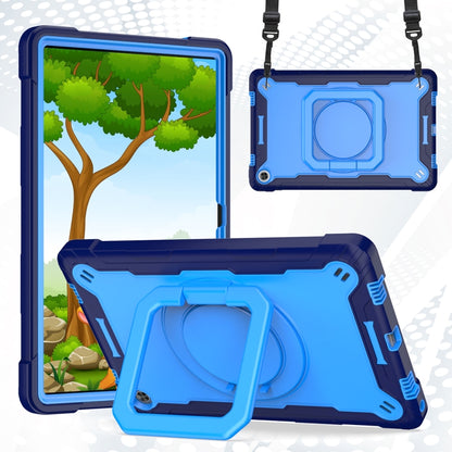 For Lenovo Tab M10 Plus 10.6 3rd Gen 2022 Silicone + PC Bracelet Holder Tablet Case(Navy Blue + Blue) - Lenovo by buy2fix | Online Shopping UK | buy2fix