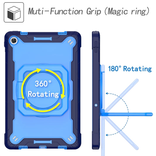 For Lenovo Tab M10 Plus 10.6 3rd Gen 2022 Silicone + PC Bracelet Holder Tablet Case(Navy Blue + Blue) - Lenovo by buy2fix | Online Shopping UK | buy2fix