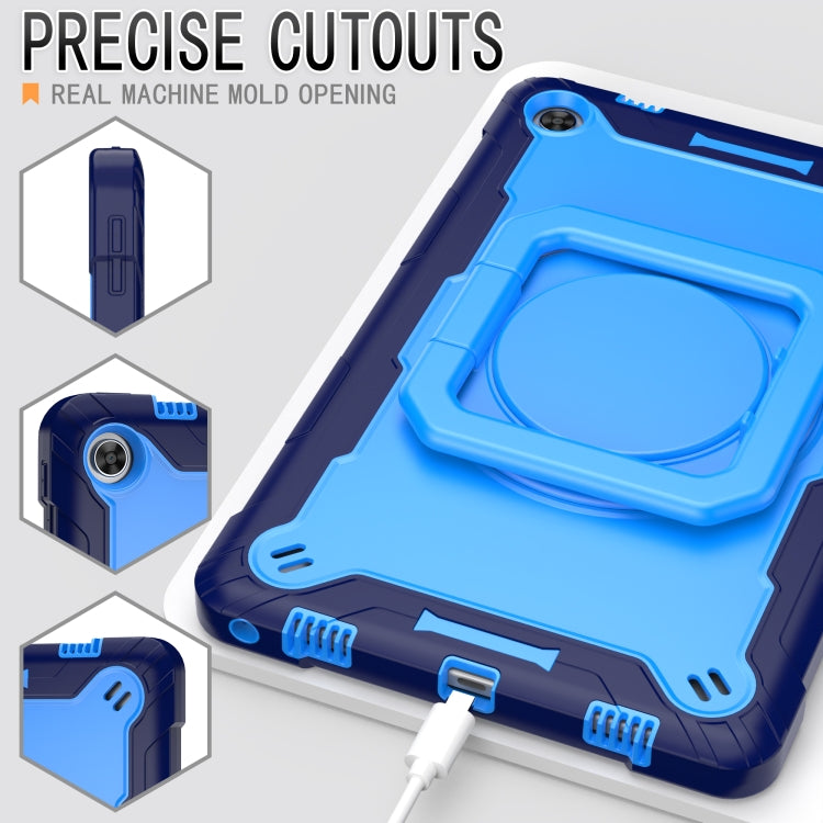 For Lenovo Tab M10 Plus 10.6 3rd Gen 2022 Silicone + PC Bracelet Holder Tablet Case(Navy Blue + Blue) - Lenovo by buy2fix | Online Shopping UK | buy2fix