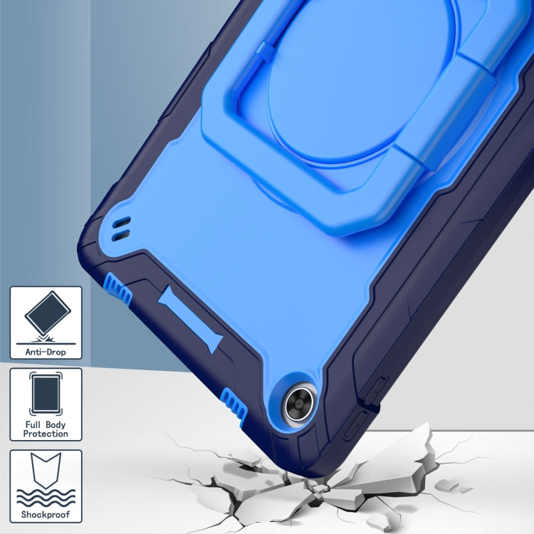 For Lenovo Tab M10 Plus 10.6 3rd Gen 2022 Silicone + PC Bracelet Holder Tablet Case(Navy Blue + Blue) - Lenovo by buy2fix | Online Shopping UK | buy2fix