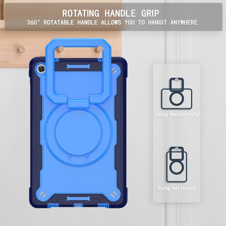 For Lenovo Tab M10 Plus 10.6 3rd Gen 2022 Silicone + PC Bracelet Holder Tablet Case(Navy Blue + Blue) - Lenovo by buy2fix | Online Shopping UK | buy2fix