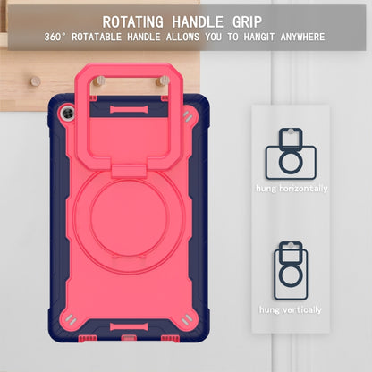 For Lenovo Tab M10 Plus 10.6 3rd Gen 2022 Silicone + PC Bracelet Holder Tablet Case(Navy Blue + Rose Red) - Lenovo by buy2fix | Online Shopping UK | buy2fix