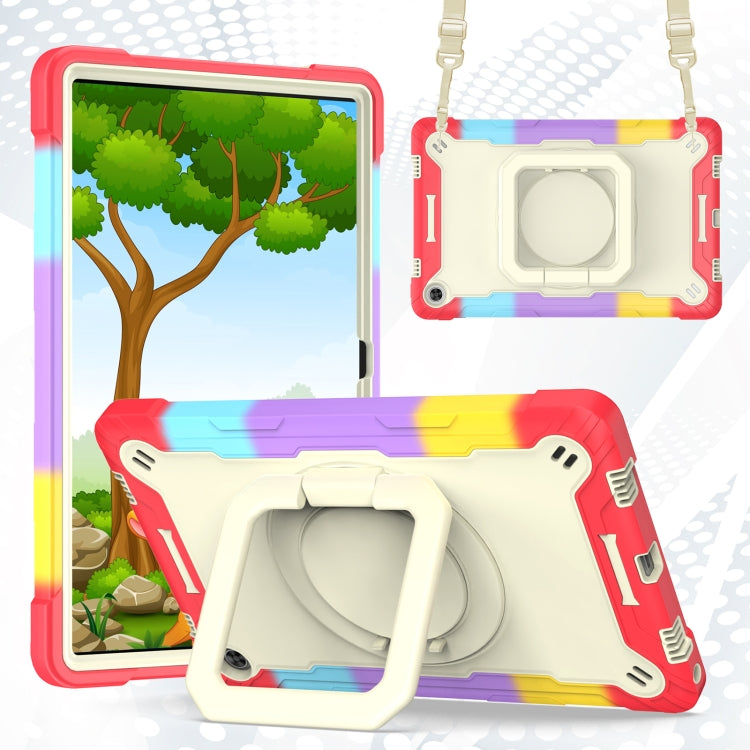 For Lenovo Tab M10 Plus 10.6 3rd Gen 2022 Silicone + PC Bracelet Holder Tablet Case(Bright Red) - Lenovo by buy2fix | Online Shopping UK | buy2fix