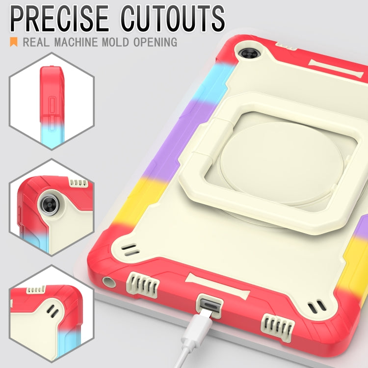 For Lenovo Tab M10 Plus 10.6 3rd Gen 2022 Silicone + PC Bracelet Holder Tablet Case(Bright Red) - Lenovo by buy2fix | Online Shopping UK | buy2fix