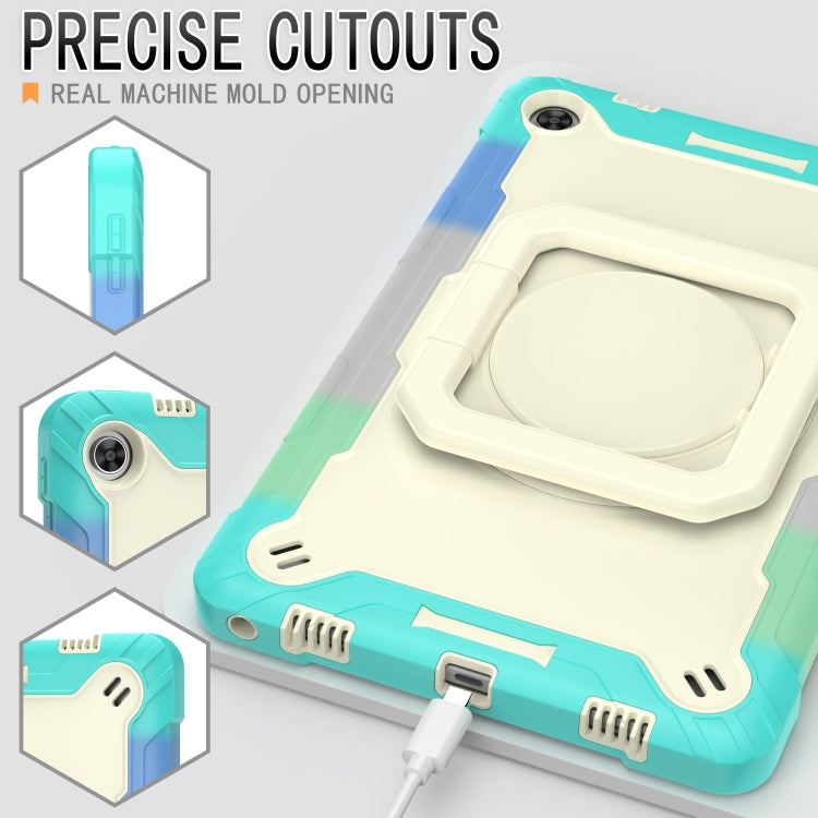 For Lenovo Tab M10 Plus 10.6 3rd Gen 2022 Silicone + PC Bracelet Holder Tablet Case(Bright Green) - Lenovo by buy2fix | Online Shopping UK | buy2fix