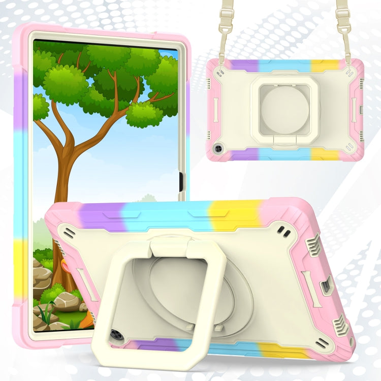 For Lenovo Tab M10 Plus 10.6 3rd Gen 2022 Silicone + PC Bracelet Holder Tablet Case(Bright Pink) - Lenovo by buy2fix | Online Shopping UK | buy2fix