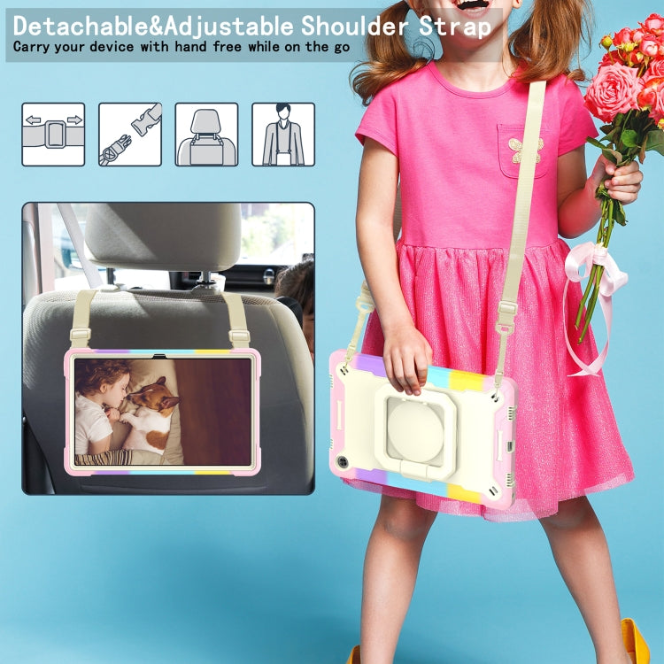 For Lenovo Tab M10 Plus 10.6 3rd Gen 2022 Silicone + PC Bracelet Holder Tablet Case(Bright Pink) - Lenovo by buy2fix | Online Shopping UK | buy2fix