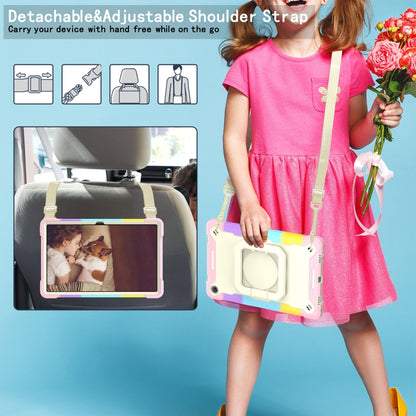 For Lenovo Tab M10 Plus 10.6 3rd Gen 2022 Silicone + PC Bracelet Holder Tablet Case(Bright Pink) - Lenovo by buy2fix | Online Shopping UK | buy2fix