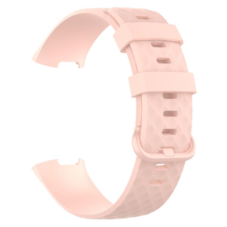 xDfind 18mm Silver Color Buckle TPU Wrist Strap Watch Band for Fitbit Charge 4 / Charge 4 SE / Charge 3 / Charge 3 SE, Size: S(Light Pink) by xDfind
