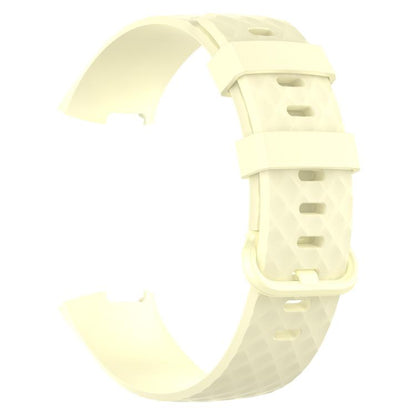 xDfind 18mm Silver Color Buckle TPU Wrist Strap Watch Band for Fitbit Charge 4 / Charge 4 SE / Charge 3 / Charge 3 SE, Size: S(Light Yellow) by xDfind