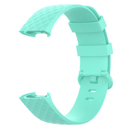 xDfind 18mm Silver Color Buckle TPU Wrist Strap Watch Band for Fitbit Charge 4 / Charge 4 SE / Charge 3 / Charge 3 SE, Size: S(Green) by xDfind