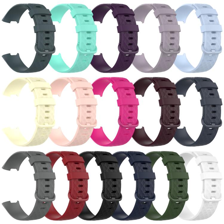 xDfind 18mm Silver Color Buckle TPU Wrist Strap Watch Band for Fitbit Charge 4 / Charge 4 SE / Charge 3 / Charge 3 SE, Size: S(Light Purple) by xDfind