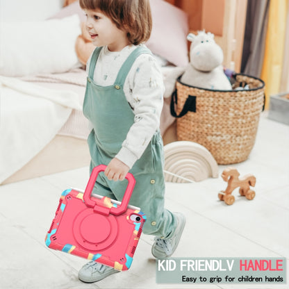 For iPad mini 2024 / mini 6 Silicone + PC Bracelet Holder Tablet Case(Camouflage + Rose Red) - iPad mini 6 Cases by buy2fix | Online Shopping UK | buy2fix