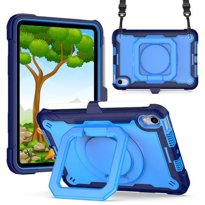 For iPad mini 2024 / mini 6 Silicone + PC Bracelet Holder Tablet Case(Navy Blue + Blue) - iPad mini 6 Cases by buy2fix | Online Shopping UK | buy2fix