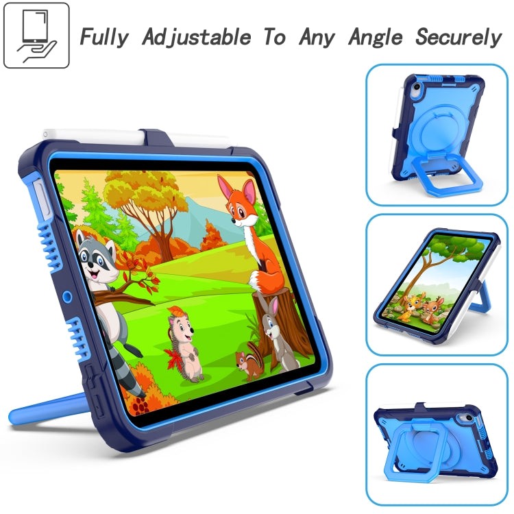 For iPad mini 2024 / mini 6 Silicone + PC Bracelet Holder Tablet Case(Navy Blue + Blue) - iPad mini 6 Cases by buy2fix | Online Shopping UK | buy2fix