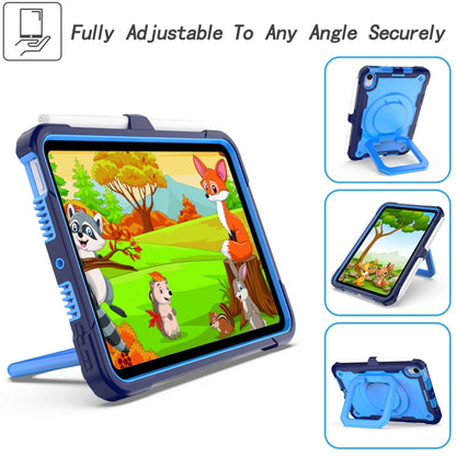 For iPad mini 2024 / mini 6 Silicone + PC Bracelet Holder Tablet Case(Navy Blue + Blue) - iPad mini 6 Cases by buy2fix | Online Shopping UK | buy2fix