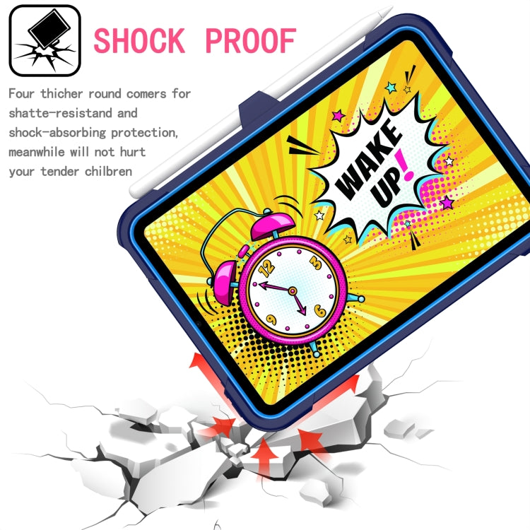 For iPad mini 2024 / mini 6 Silicone + PC Bracelet Holder Tablet Case(Navy Blue + Blue) - iPad mini 6 Cases by buy2fix | Online Shopping UK | buy2fix