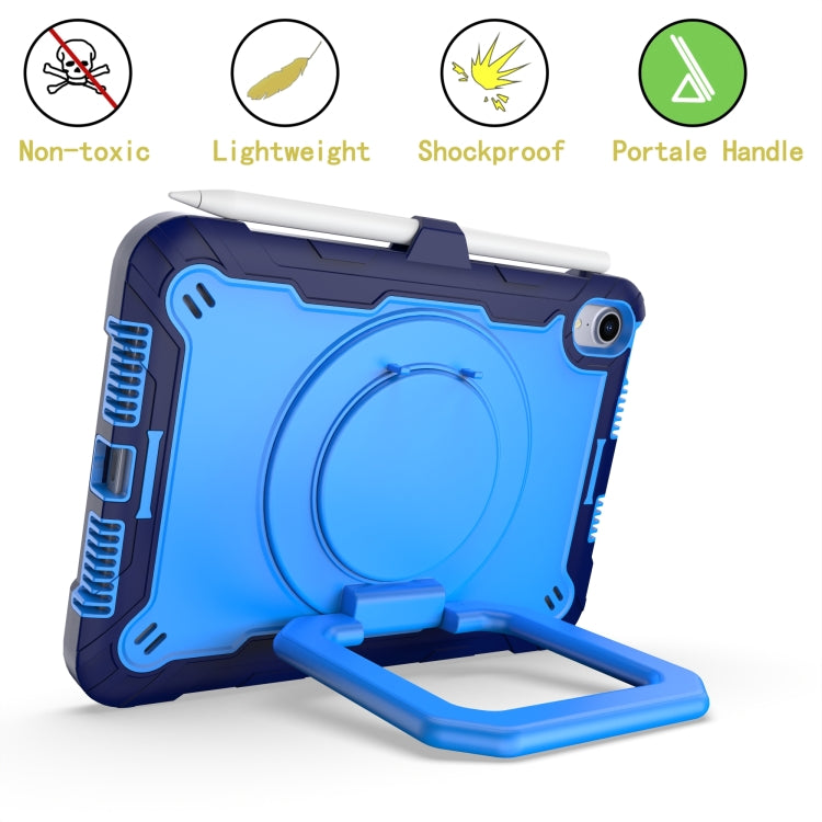 For iPad mini 2024 / mini 6 Silicone + PC Bracelet Holder Tablet Case(Navy Blue + Blue) - iPad mini 6 Cases by buy2fix | Online Shopping UK | buy2fix