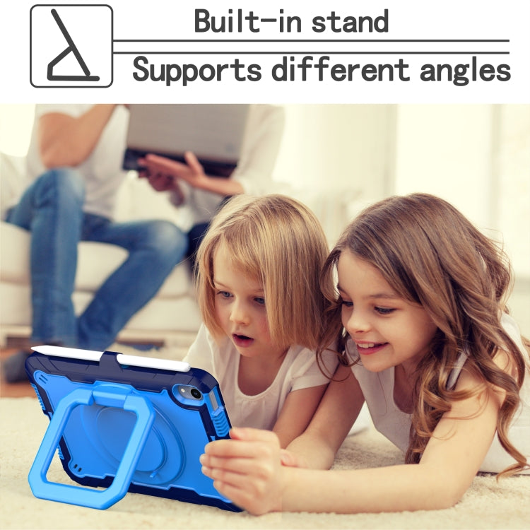 For iPad mini 2024 / mini 6 Silicone + PC Bracelet Holder Tablet Case(Navy Blue + Blue) - iPad mini 6 Cases by buy2fix | Online Shopping UK | buy2fix