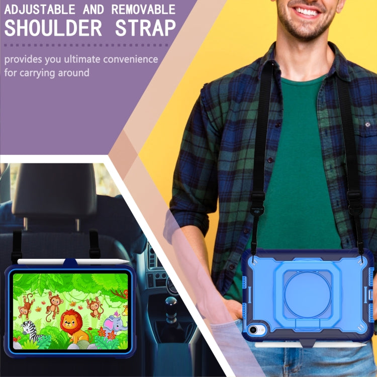 For iPad mini 2024 / mini 6 Silicone + PC Bracelet Holder Tablet Case(Navy Blue + Blue) - iPad mini 6 Cases by buy2fix | Online Shopping UK | buy2fix
