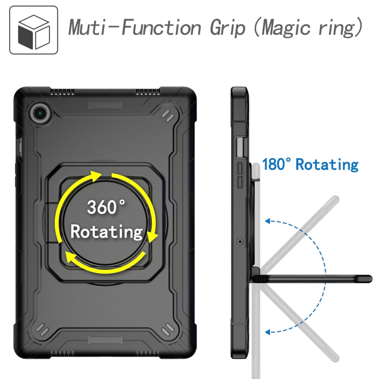 For Samsung Galaxy Tab A8 10.5 2021 Silicone + PC Bracelet Holder Tablet Case(Black) by buy2fix