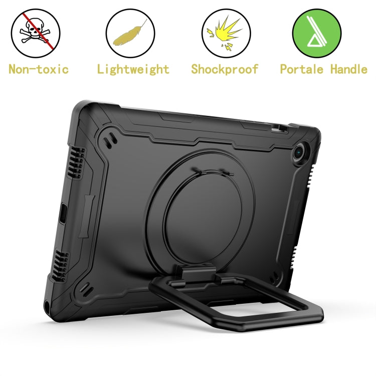 For Samsung Galaxy Tab A8 10.5 2021 Silicone + PC Bracelet Holder Tablet Case(Black) by buy2fix