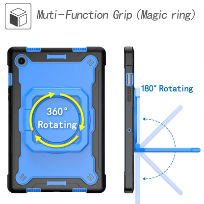 For Samsung Galaxy Tab A8 10.5 2021 Silicone + PC Bracelet Holder Tablet Case(Black + Blue) by buy2fix