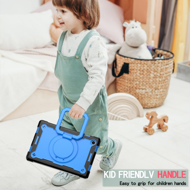 For Samsung Galaxy Tab A8 10.5 2021 Silicone + PC Bracelet Holder Tablet Case(Black + Blue) by buy2fix