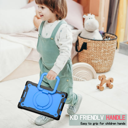 For Samsung Galaxy Tab A8 10.5 2021 Silicone + PC Bracelet Holder Tablet Case(Black + Blue) by buy2fix