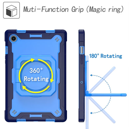 For Samsung Galaxy Tab A8 10.5 2021 Silicone + PC Bracelet Holder Tablet Case(Navy Blue + Blue) by buy2fix