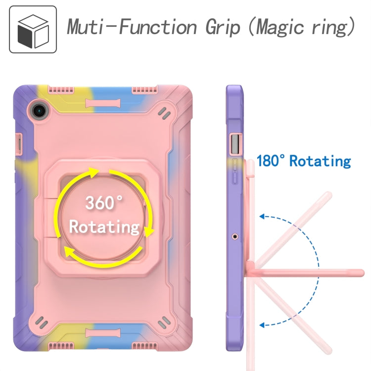 For Samsung Galaxy Tab A8 10.5 2021 Silicone + PC Bracelet Holder Tablet Case(Bright Rose Gold) by buy2fix