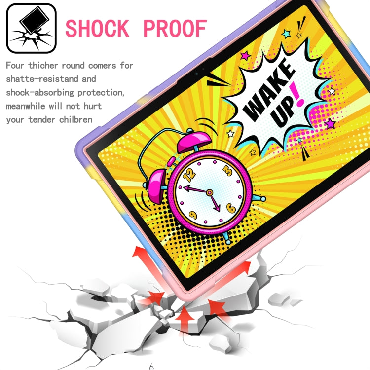 For Samsung Galaxy Tab A8 10.5 2021 Silicone + PC Bracelet Holder Tablet Case(Bright Rose Gold) by buy2fix