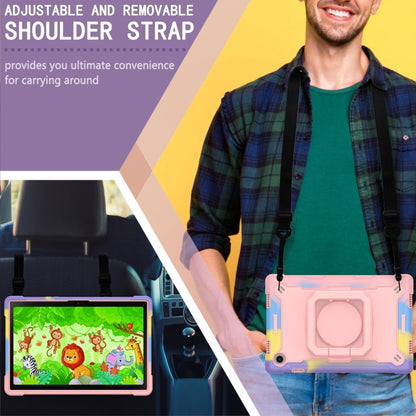 For Samsung Galaxy Tab A8 10.5 2021 Silicone + PC Bracelet Holder Tablet Case(Bright Rose Gold) by buy2fix