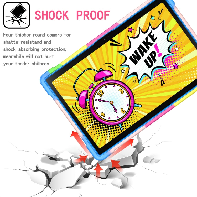 For Samsung Galaxy Tab A8 10.5 2021 Silicone + PC Bracelet Holder Tablet Case(Camouflage + Blue) by buy2fix