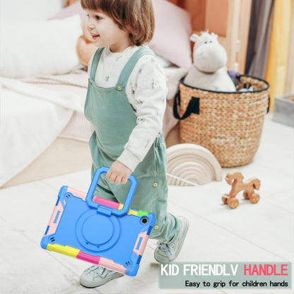 For Samsung Galaxy Tab A8 10.5 2021 Silicone + PC Bracelet Holder Tablet Case(Camouflage + Blue) by buy2fix