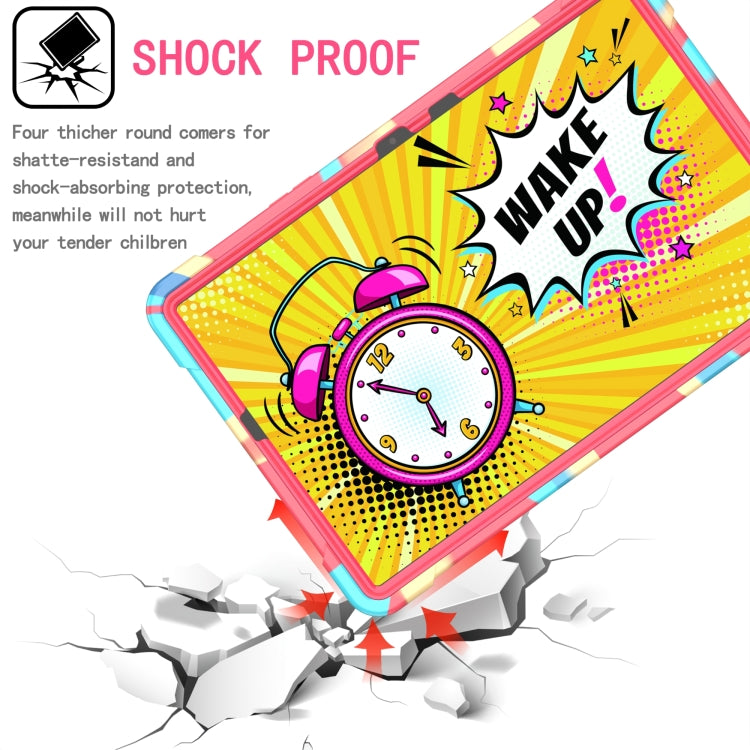 For Samsung Galaxy Tab S7 / S8 Silicone + PC Bracelet Holder Tablet Case(Camouflage + Rose Red) by buy2fix