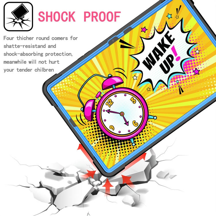 For Samsung Galaxy Tab S7 / S8 Silicone + PC Bracelet Holder Tablet Case(Black + Blue) by buy2fix