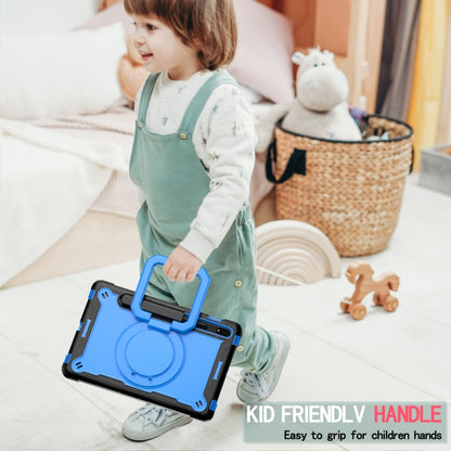 For Samsung Galaxy Tab S7 / S8 Silicone + PC Bracelet Holder Tablet Case(Black + Blue) by buy2fix