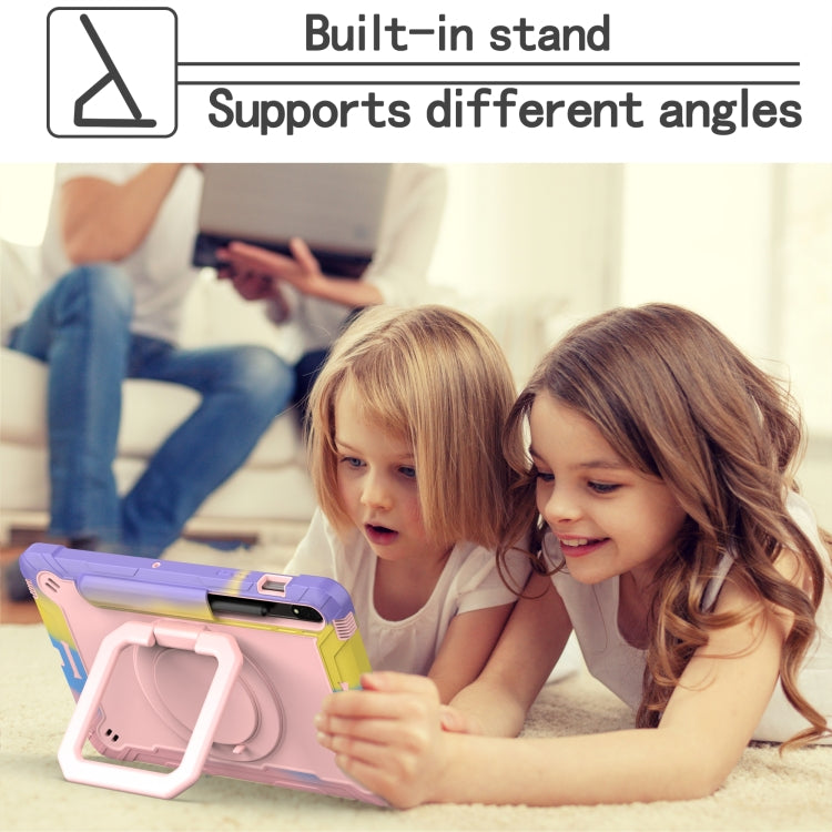 For Samsung Galaxy Tab S7 / S8 Silicone + PC Bracelet Holder Tablet Case(Bright Rose Gold) by buy2fix
