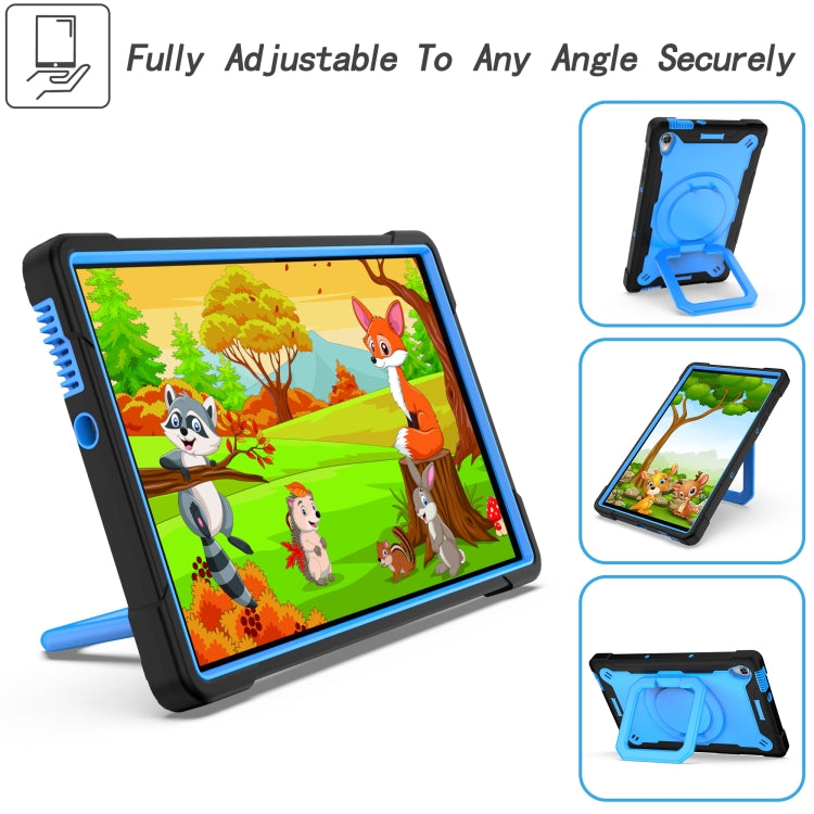 For Lenovo Tab M10 HD 2nd Gen Silicone + PC Bracelet Holder Tablet Case(Black + Blue) - Lenovo by buy2fix | Online Shopping UK | buy2fix