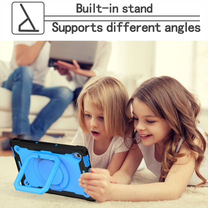 For Lenovo Tab M10 HD 2nd Gen Silicone + PC Bracelet Holder Tablet Case(Black + Blue) - Lenovo by buy2fix | Online Shopping UK | buy2fix