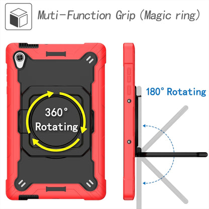 For Lenovo Tab M10 HD 2nd Gen Silicone + PC Bracelet Holder Tablet Case(Red + Black) - Lenovo by buy2fix | Online Shopping UK | buy2fix