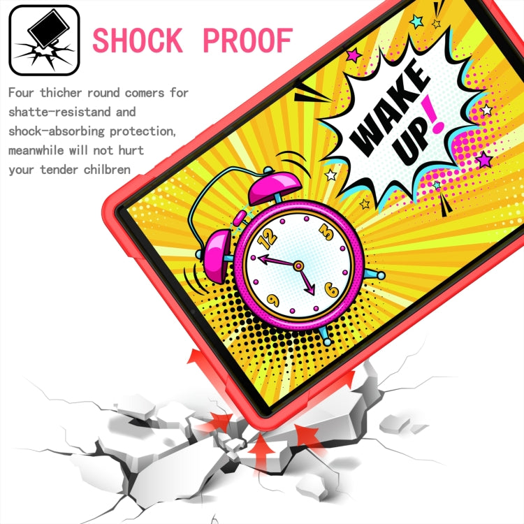 For Lenovo Tab M10 HD 2nd Gen Silicone + PC Bracelet Holder Tablet Case(Red + Black) - Lenovo by buy2fix | Online Shopping UK | buy2fix