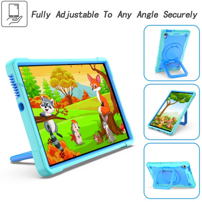 For Lenovo Tab M10 HD 2nd Gen Silicone + PC Bracelet Holder Tablet Case(Mint Green + Blue) - Lenovo by buy2fix | Online Shopping UK | buy2fix