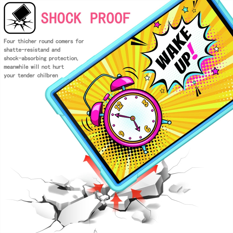 For Lenovo Tab M10 HD 2nd Gen Silicone + PC Bracelet Holder Tablet Case(Mint Green + Blue) - Lenovo by buy2fix | Online Shopping UK | buy2fix