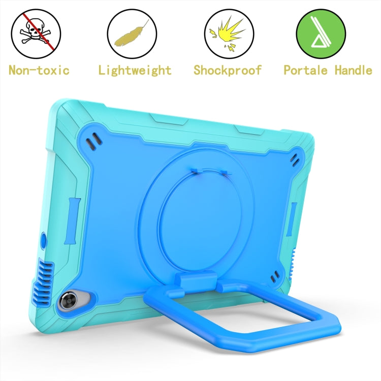 For Lenovo Tab M10 HD 2nd Gen Silicone + PC Bracelet Holder Tablet Case(Mint Green + Blue) - Lenovo by buy2fix | Online Shopping UK | buy2fix