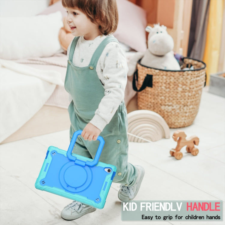 For Lenovo Tab M10 HD 2nd Gen Silicone + PC Bracelet Holder Tablet Case(Mint Green + Blue) - Lenovo by buy2fix | Online Shopping UK | buy2fix