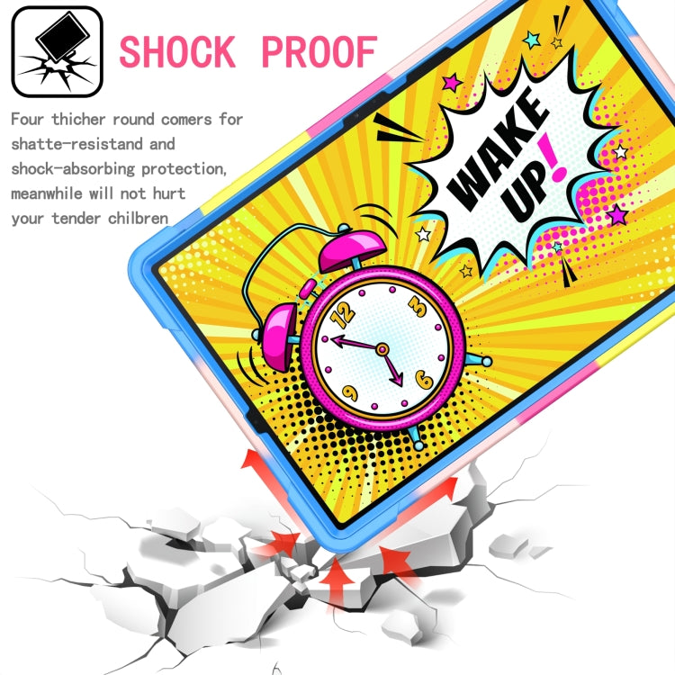 For Samsung Galaxy Tab S7+ / S8+ / S7 FE Silicone + PC Bracelet Holder Tablet Case(Camouflage + Blue) by buy2fix