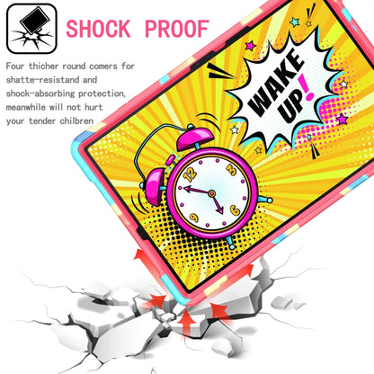 For Samsung Galaxy Tab S7+ / S8+ / S7 FE Silicone + PC Bracelet Holder Tablet Case(Camouflage + Rose Red) by buy2fix