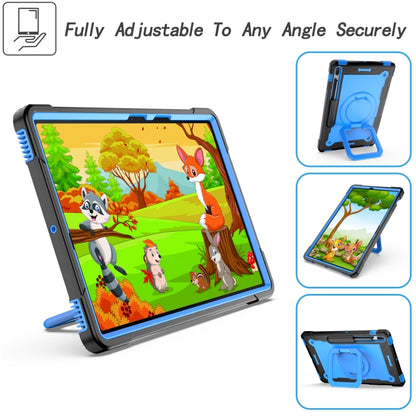 For Samsung Galaxy Tab S7+ / S8+ / S7 FE Silicone + PC Bracelet Holder Tablet Case(Black + Blue) by buy2fix